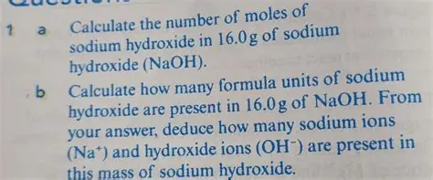 Calculating the Number of Moles of Sodium and Water
