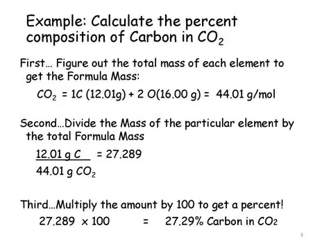 Calculating the Percentage of Carbon using Percent Composition Formula