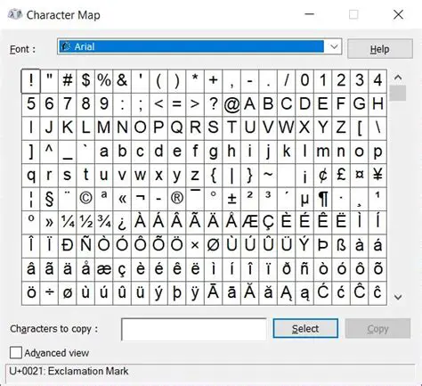 Character and symbol viewing