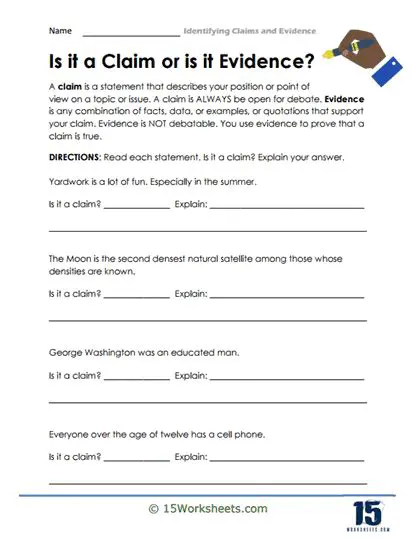 Clearly state the claim or position
