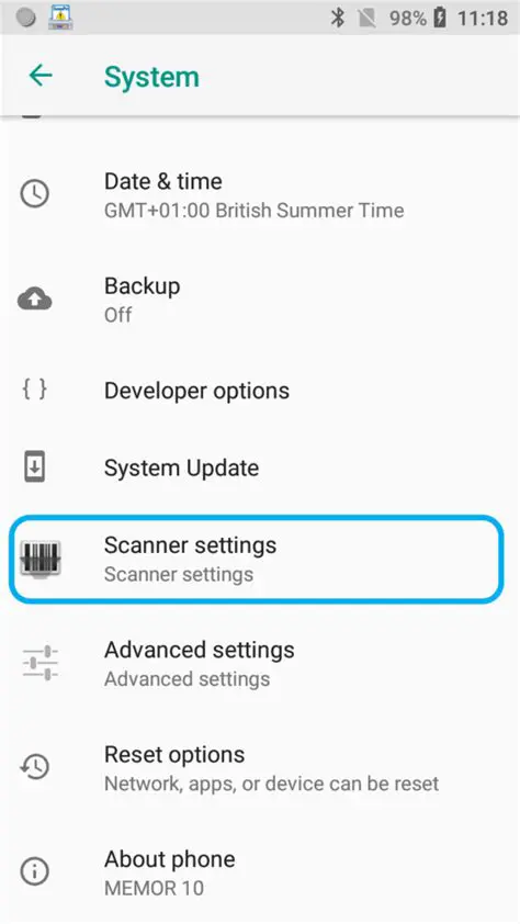 Configuring Scanner Settings