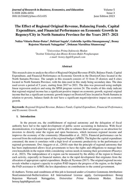 Effect of Regional Original Revenue