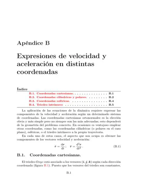 Expresiones de Velocidad Posibles
