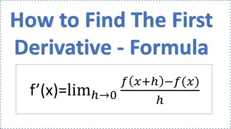 First Derivative of the Function