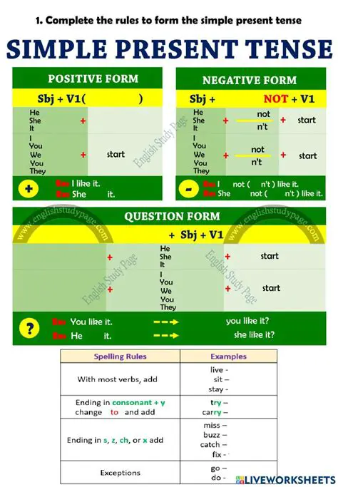 Forming the Present Simple Tense