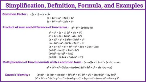 Further simplification of the formulas