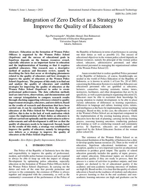 Improving the Quality of Educators