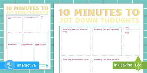 Jot down your thoughts and reminders