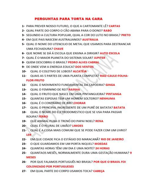 Perguntas e Respostas sobre a Tabela de Bolo