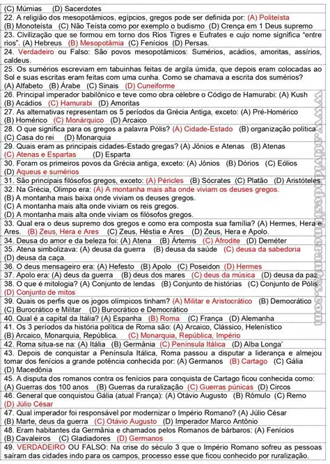 Perguntas e Respostas sobre Tipos de Repre em Geografia