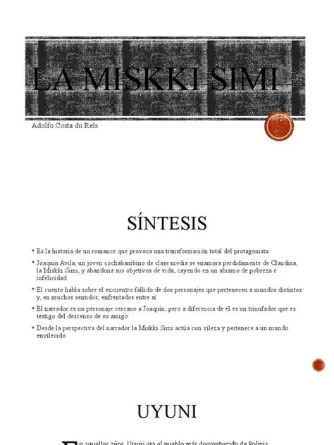 Preguntas y respuestas sobre la obra miskki simi