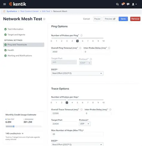 Scheduled Network Ping and Port Service Tests