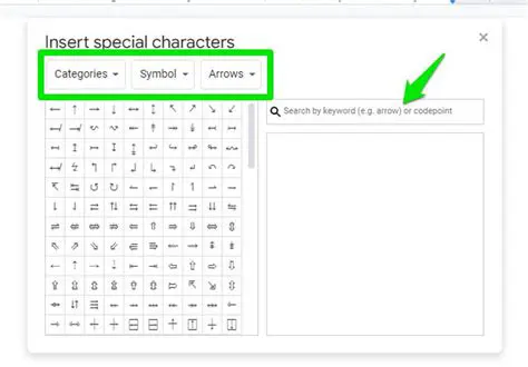 Special Symbols and Features