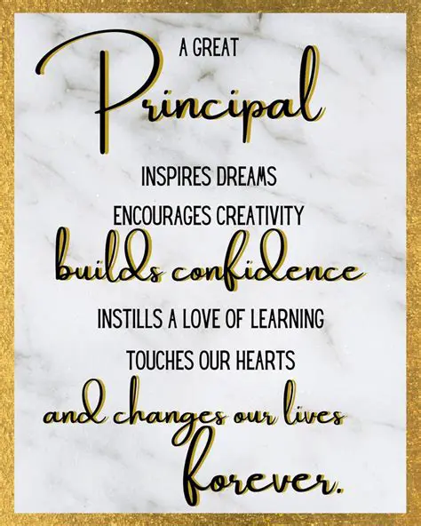 Talking about the Principal