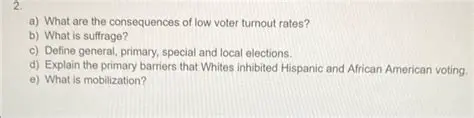 The Consequences of Low Voter Turnout