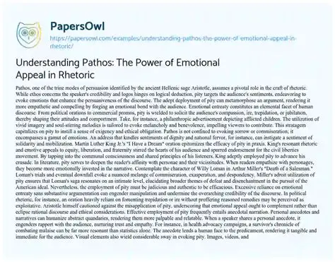 The Power of Emotional Appeal