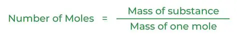 To calculate the number of moles of a substance