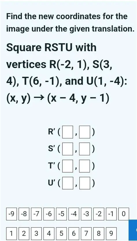Translation of a Square RSTU